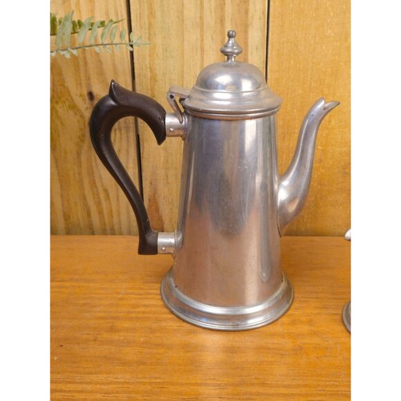 Vintage Kirk Stieff Pewter Coffee Pot and Matching Creamer - Picture 7 of 16